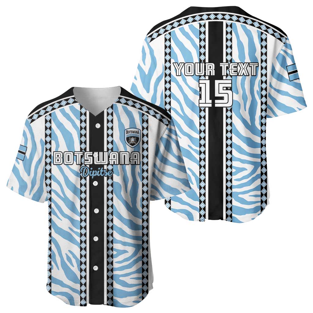 Custom Botswana Football Baseball Jersey Botswana Rising Again - Black LT15