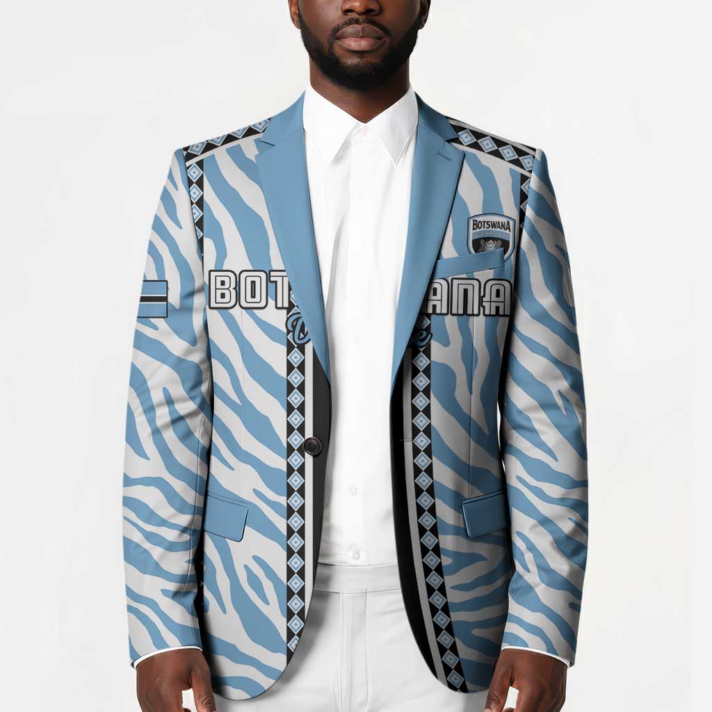 Custom Botswana Football Blazer Botswana Rising Again - Black - African Pride