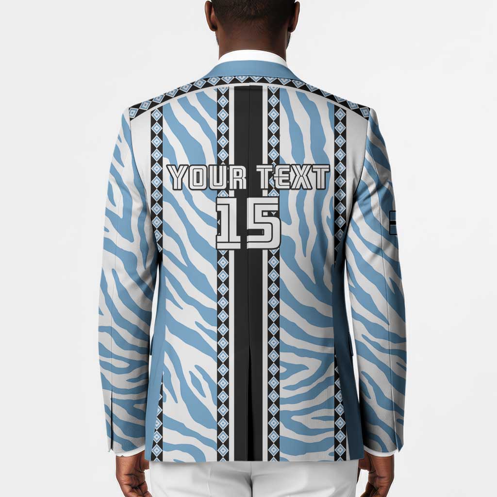 Custom Botswana Football Blazer Botswana Rising Again - Black - African Pride