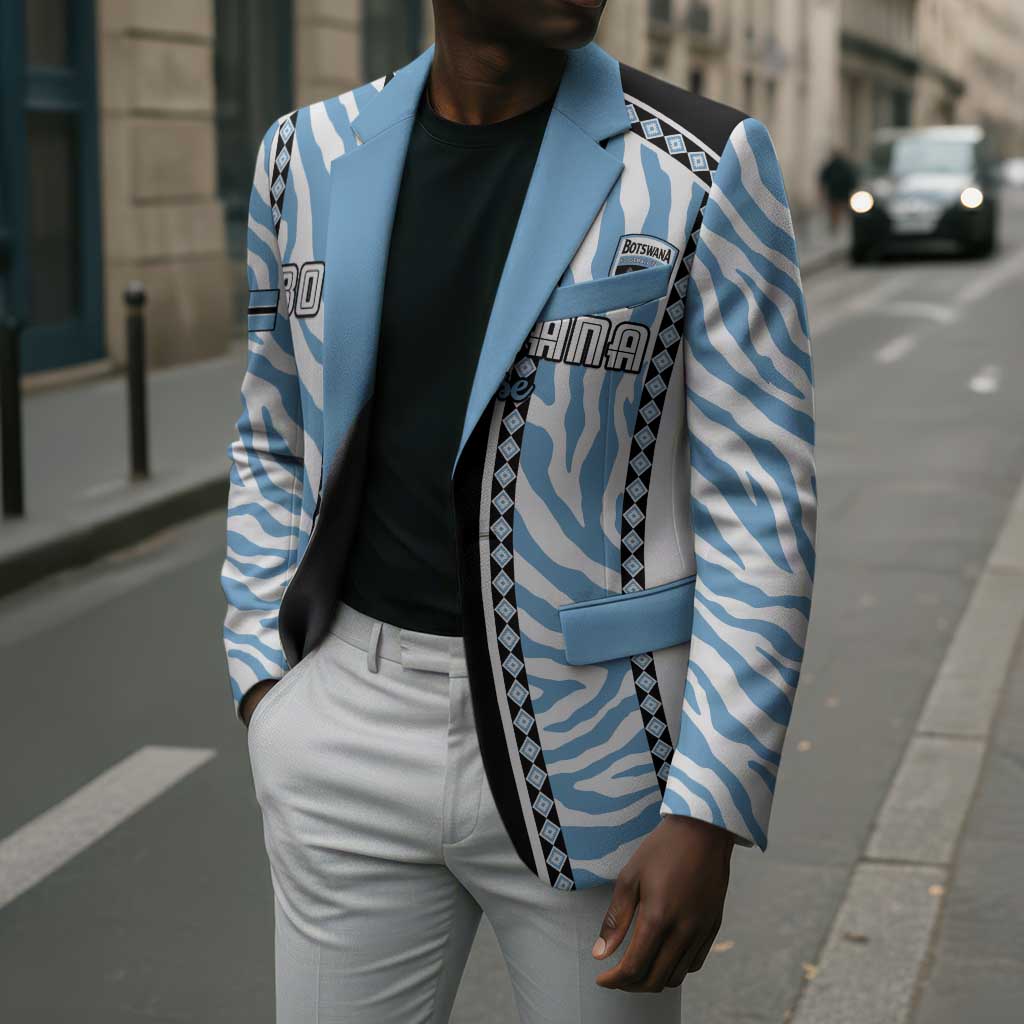 Custom Botswana Football Blazer Botswana Rising Again - Black - African Pride