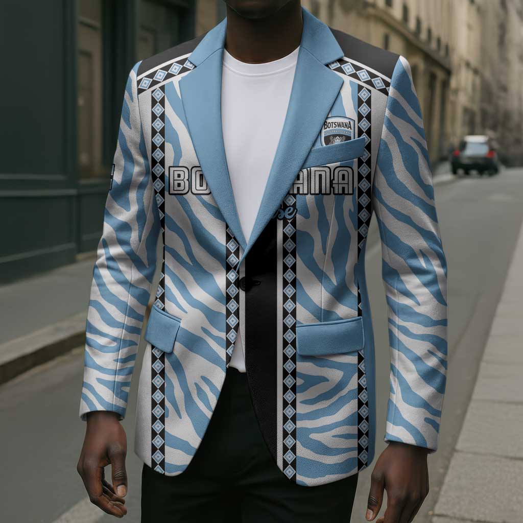 Custom Botswana Football Blazer Botswana Rising Again - Black - African Pride