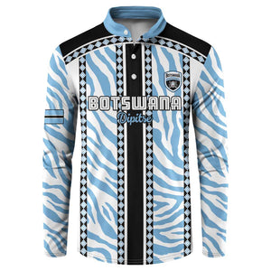 Custom Botswana Football Button Sweatshirt Botswana Rising Again - Black