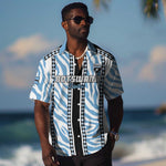 Custom Botswana Football Hawaiian Shirt Botswana Rising Again - Black LT15