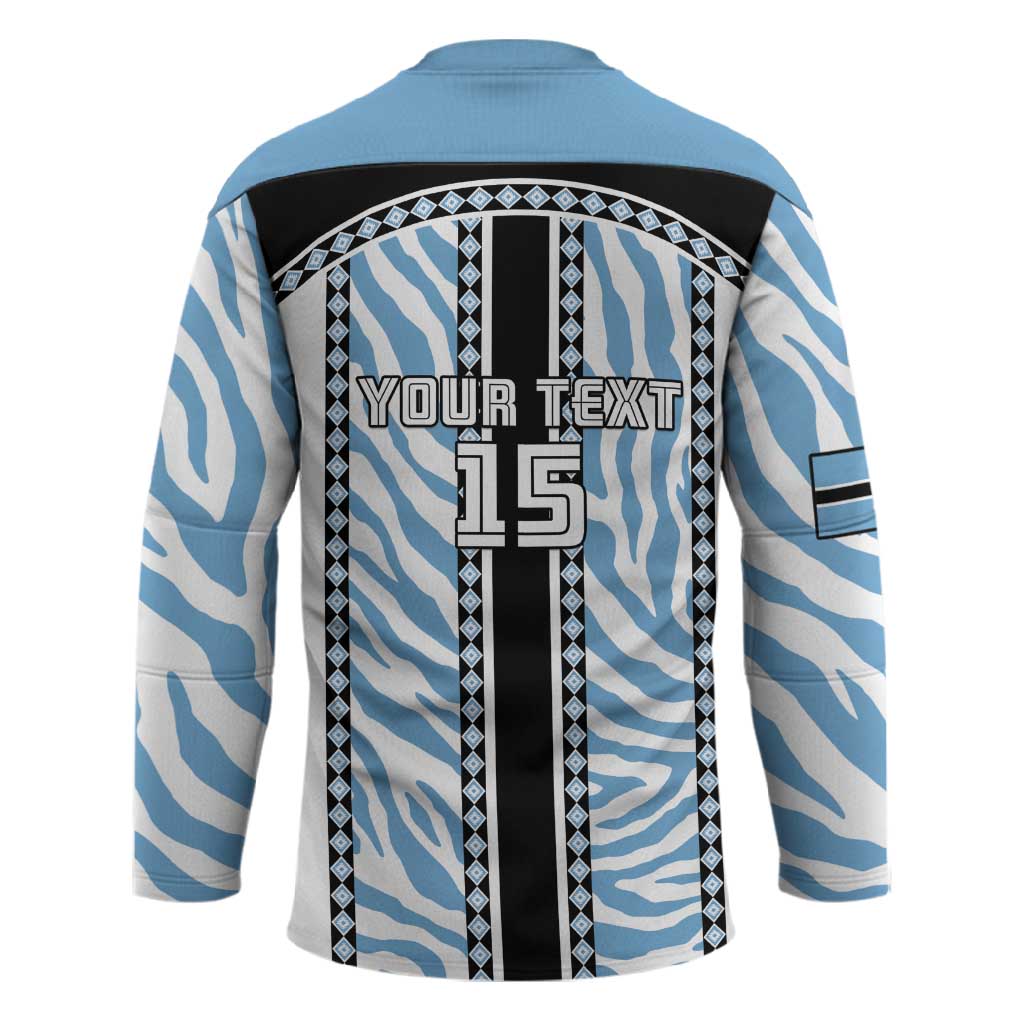 Custom Botswana Football Hockey Jersey Botswana Rising Again - Black - African Pride