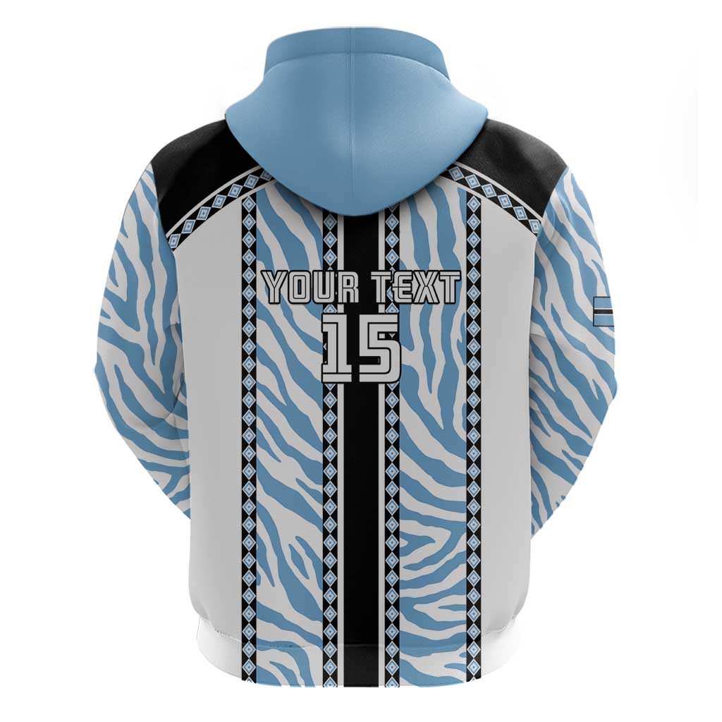 Custom Botswana Football Hoodie Botswana Rising Again - Black - African Pride