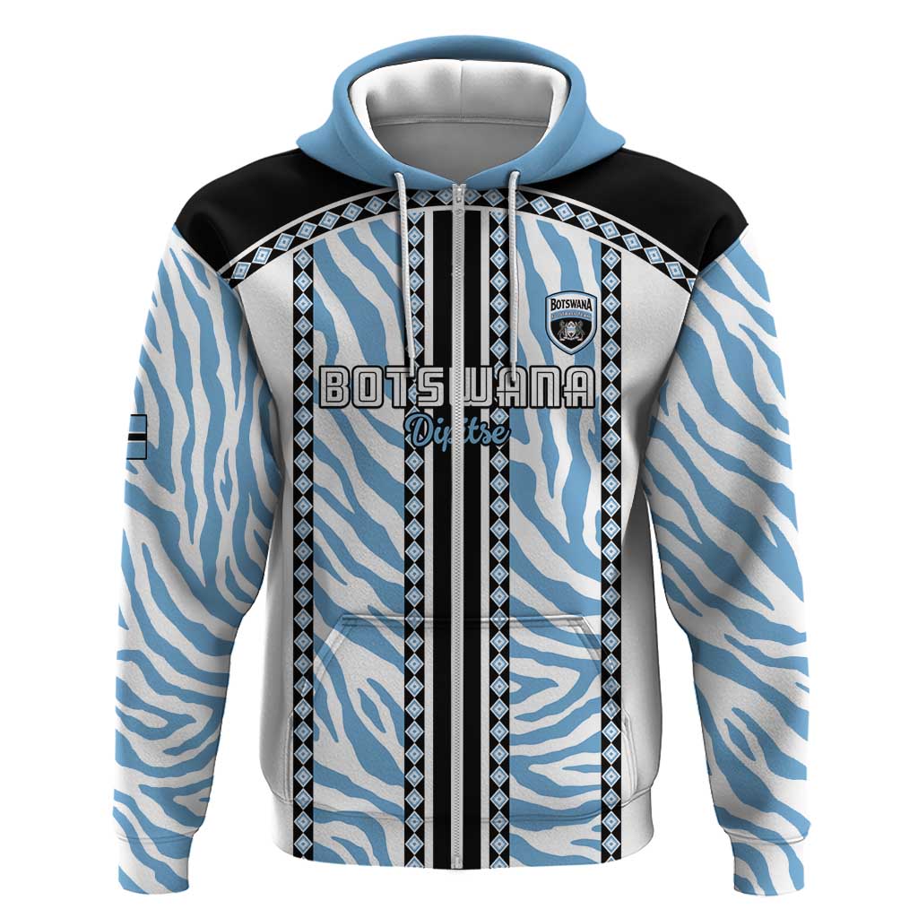Custom Botswana Football Hoodie Botswana Rising Again - Black - African Pride