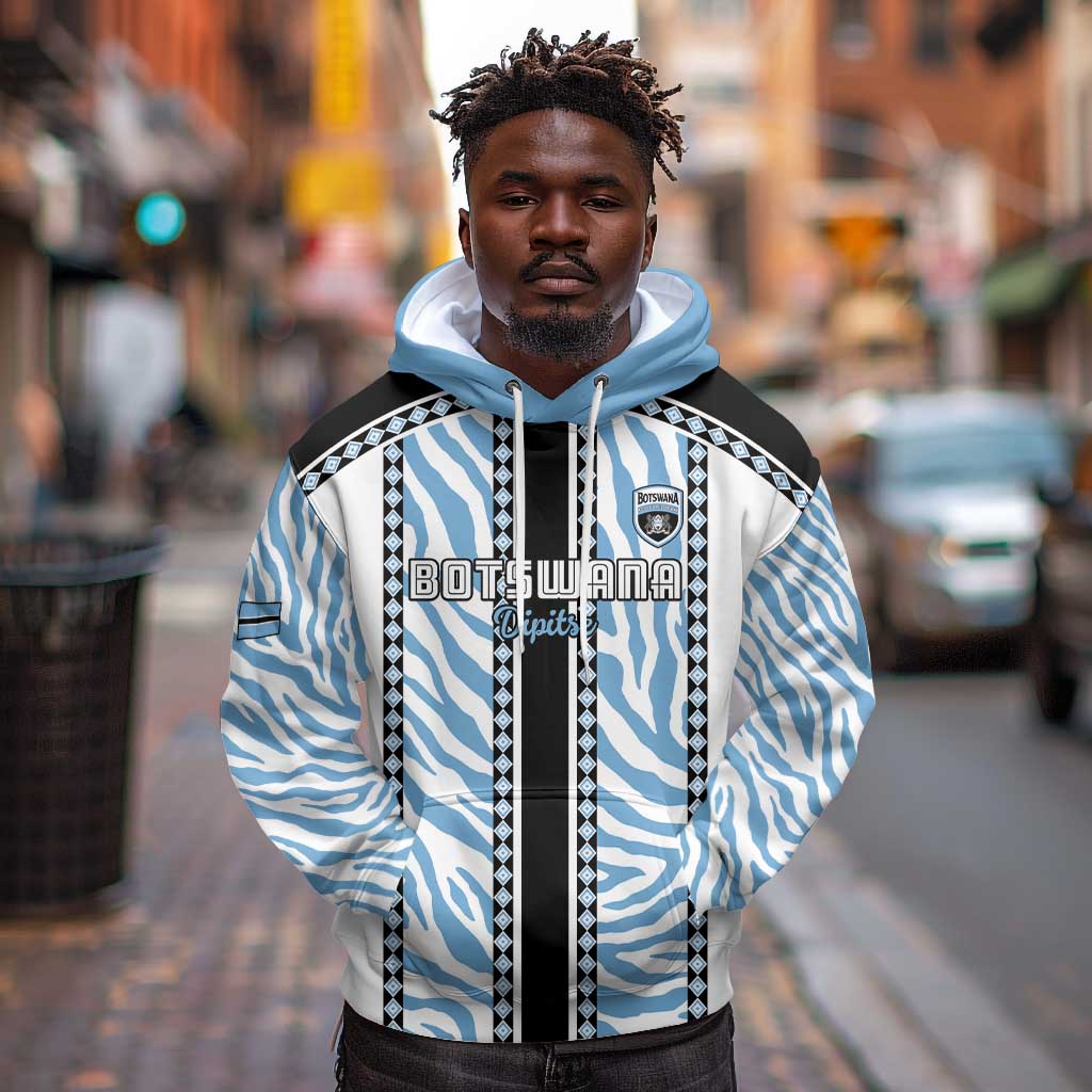Custom Botswana Football Hoodie Botswana Rising Again - Black - African Pride