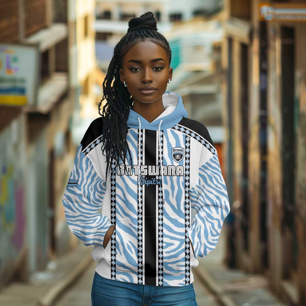 Custom Botswana Football Hoodie Botswana Rising Again - Black - African Pride