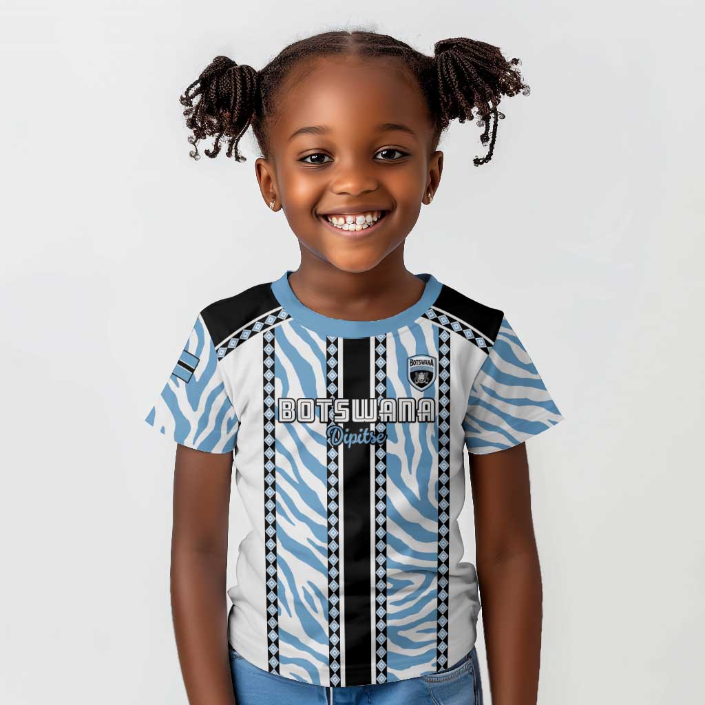 Custom Botswana Football Kid T shirt Botswana Rising Again - Black LT15