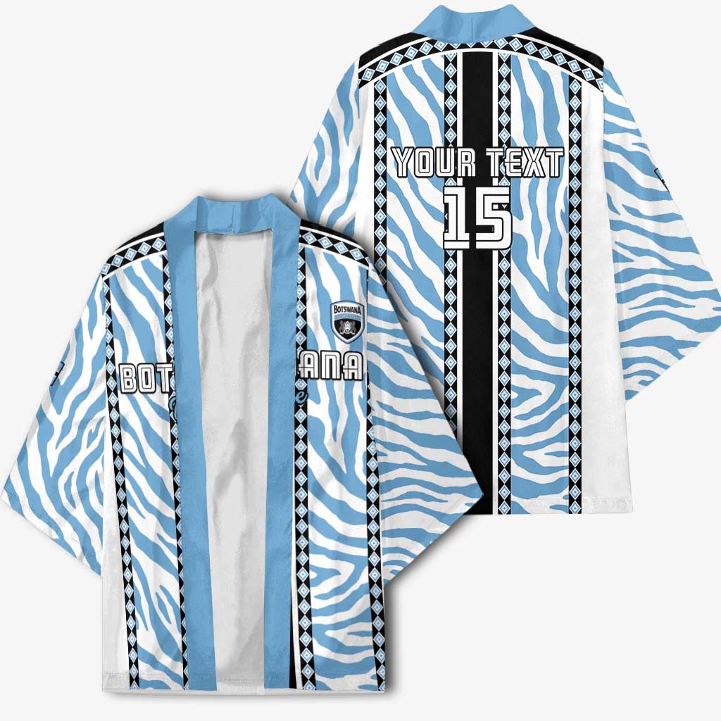 Custom Botswana Football Kimono Botswana Rising Again - Black - African Pride
