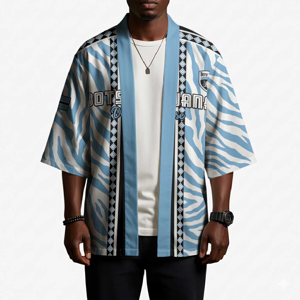 Custom Botswana Football Kimono Botswana Rising Again - Black - African Pride