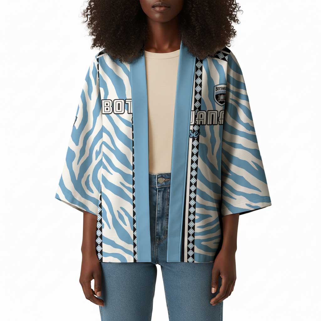 Custom Botswana Football Kimono Botswana Rising Again - Black - African Pride