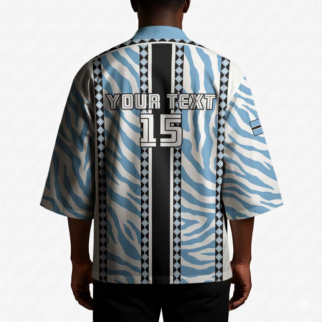 Custom Botswana Football Kimono Botswana Rising Again - Black - African Pride