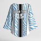 Custom Botswana Football Kimono Sleeve Blouse Botswana Rising Again - Black - African Pride