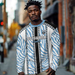 Custom Botswana Football Long Sleeve Shirt Botswana Rising Again - Black - African Pride
