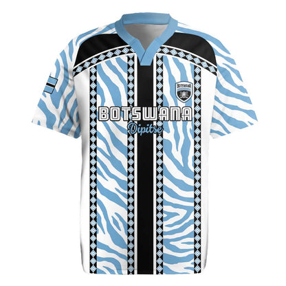 Custom Botswana Football Rugby Jersey Botswana Rising Again - Black LT15
