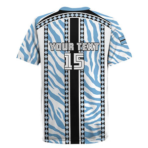 Custom Botswana Football Rugby Jersey Botswana Rising Again - Black LT15