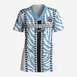 Custom Botswana Football Scrub Top Botswana Rising Again - Black - African Pride