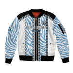 Custom Botswana Football Sleeve Zip Bomber Jacket Botswana Rising Again - Black - African Pride