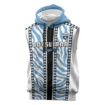 Custom Botswana Football Sleeveless Hoodie Botswana Rising Again - Black - African Pride