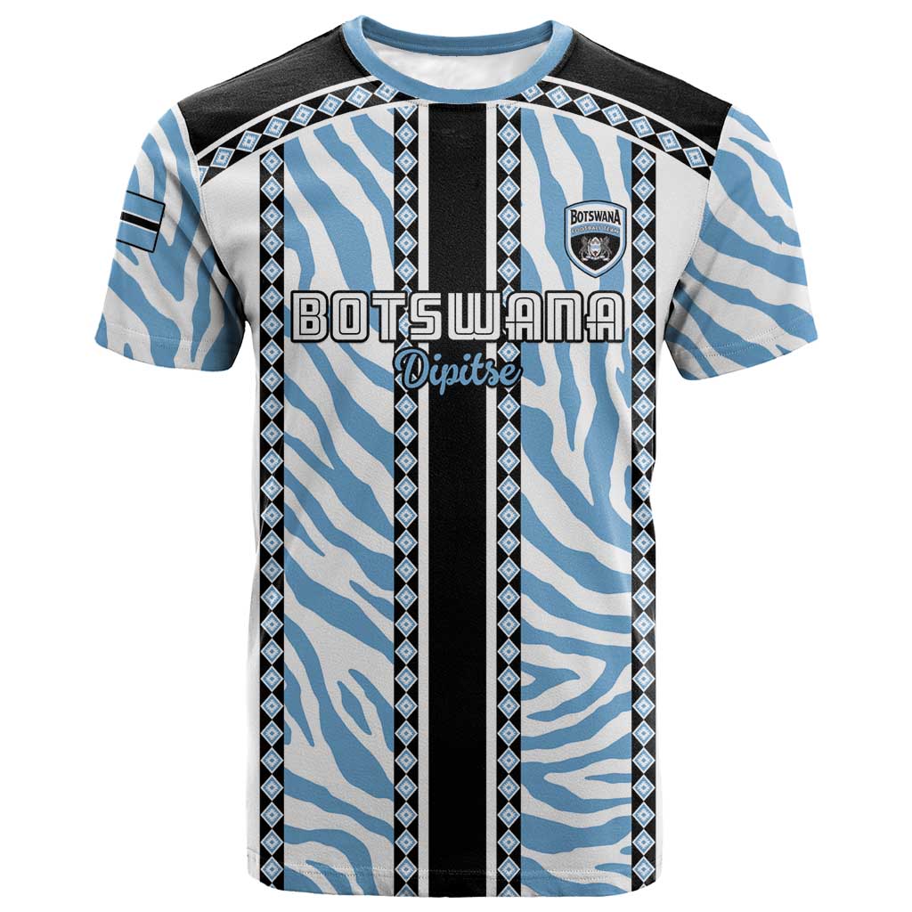 Custom Botswana Football T shirt Botswana Rising Again - Black LT15