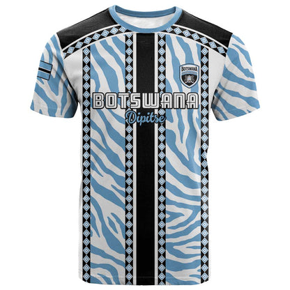 Custom Botswana Football T shirt Botswana Rising Again - Black LT15