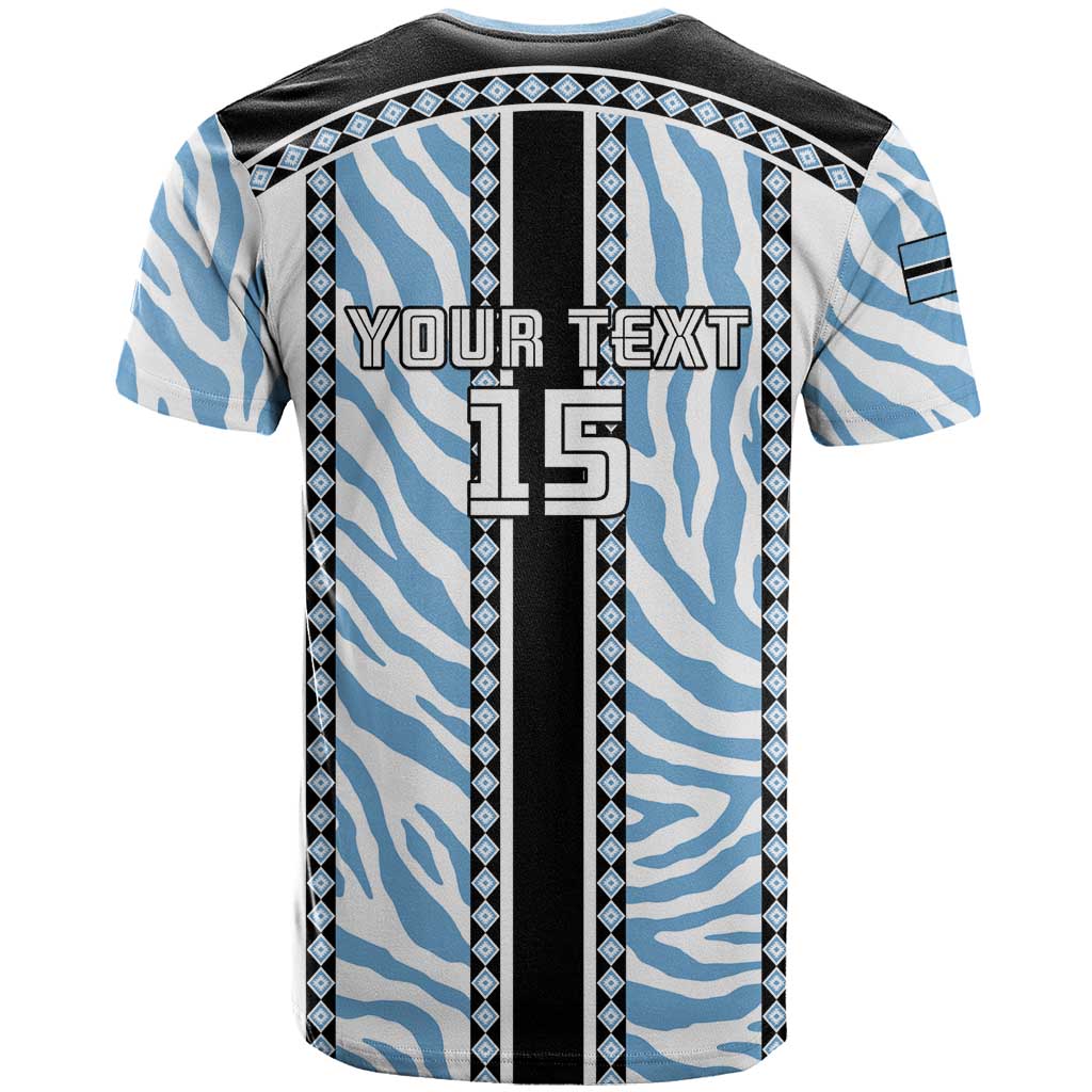 Custom Botswana Football T shirt Botswana Rising Again - Black LT15
