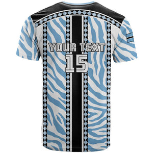 Custom Botswana Football T shirt Botswana Rising Again - Black LT15