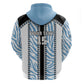 Custom Botswana Football Zip Hoodie Botswana Rising Again - Black - African Pride
