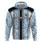 Custom Botswana Football Zip Hoodie Botswana Rising Again - Black - African Pride