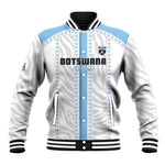 Custom Botswana Football Baseball Jacket Botswana Rising Again - Blue - African Pride