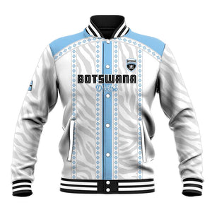 Custom Botswana Football Baseball Jacket Botswana Rising Again - Blue - African Pride