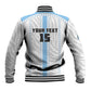 Custom Botswana Football Baseball Jacket Botswana Rising Again - Blue - African Pride