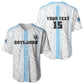 Custom Botswana Football Baseball Jersey Botswana Rising Again - Blue LT15