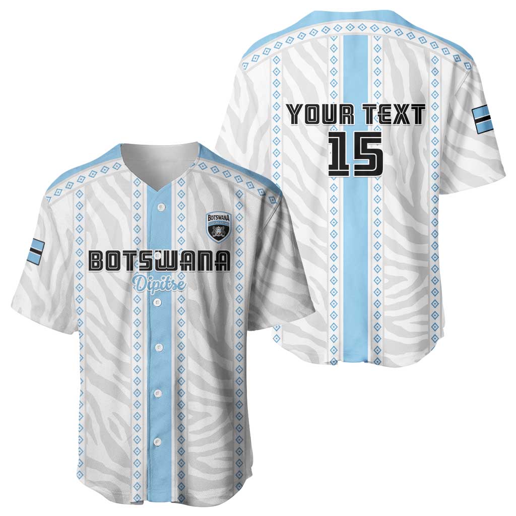 Custom Botswana Football Baseball Jersey Botswana Rising Again - Blue LT15