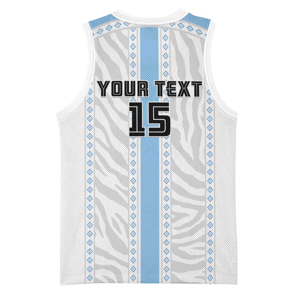 Custom Botswana Football Basketball Jersey Botswana Rising Again - Blue - African Pride