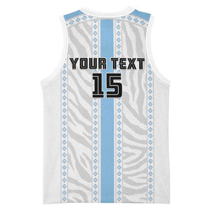 Custom Botswana Football Basketball Jersey Botswana Rising Again - Blue - African Pride