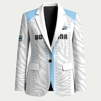 Custom Botswana Football Blazer Botswana Rising Again - Blue - African Pride