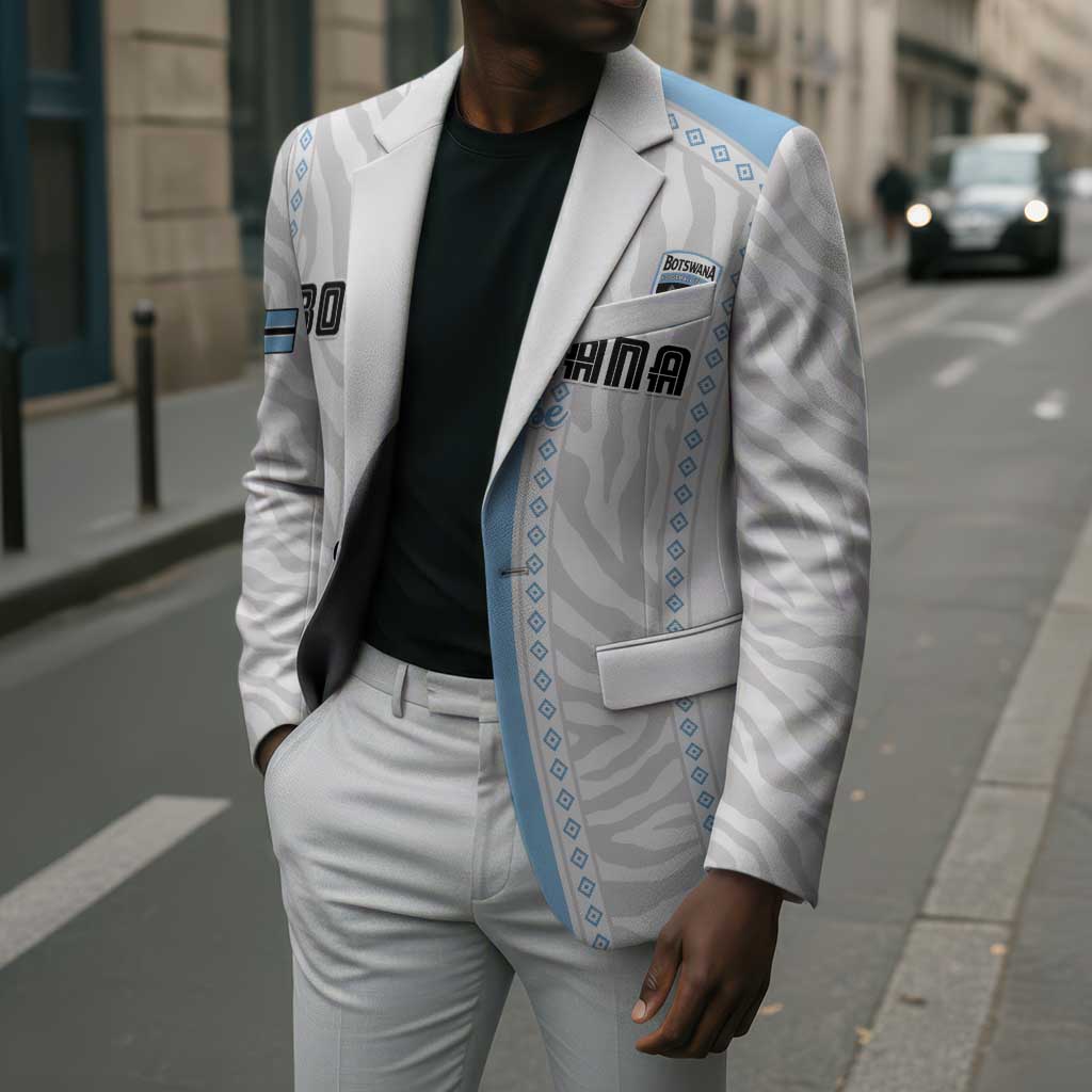 Custom Botswana Football Blazer Botswana Rising Again - Blue - African Pride