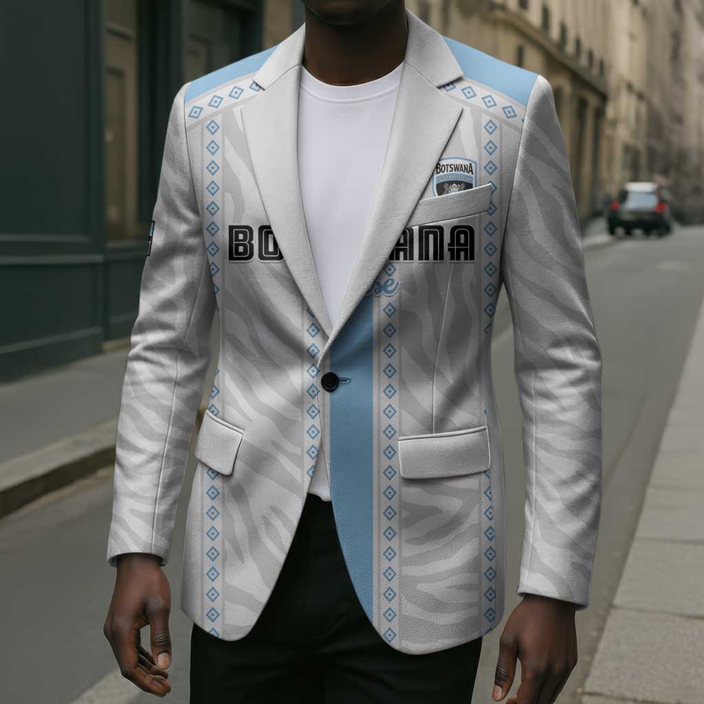 Custom Botswana Football Blazer Botswana Rising Again - Blue - African Pride