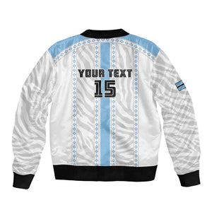 Custom Botswana Football Bomber Jacket Botswana Rising Again - Blue - African Pride