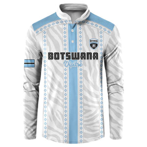 Custom Botswana Football Button Sweatshirt Botswana Rising Again - Blue