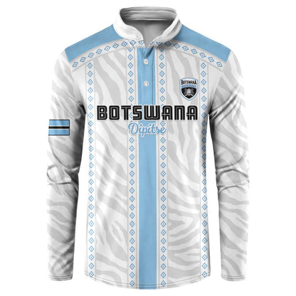 Custom Botswana Football Button Sweatshirt Botswana Rising Again - Blue