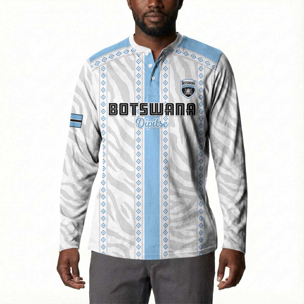 Custom Botswana Football Button Sweatshirt Botswana Rising Again - Blue