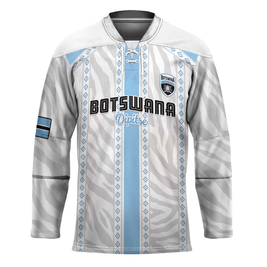 Custom Botswana Football Hockey Jersey Botswana Rising Again - Blue - African Pride