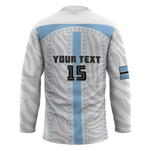 Custom Botswana Football Hockey Jersey Botswana Rising Again - Blue - African Pride