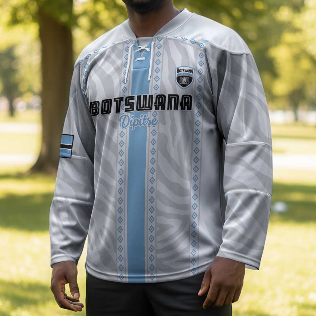 Custom Botswana Football Hockey Jersey Botswana Rising Again - Blue - African Pride