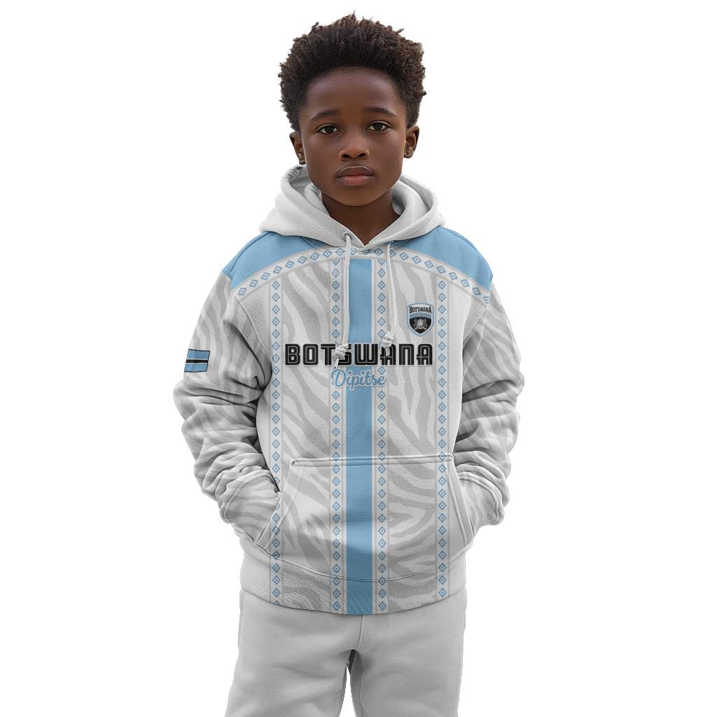 Custom Botswana Football Kid Hoodie Botswana Rising Again - Blue - African Pride