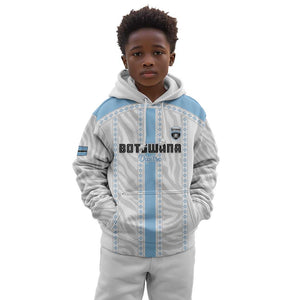 Custom Botswana Football Kid Hoodie Botswana Rising Again - Blue - African Pride