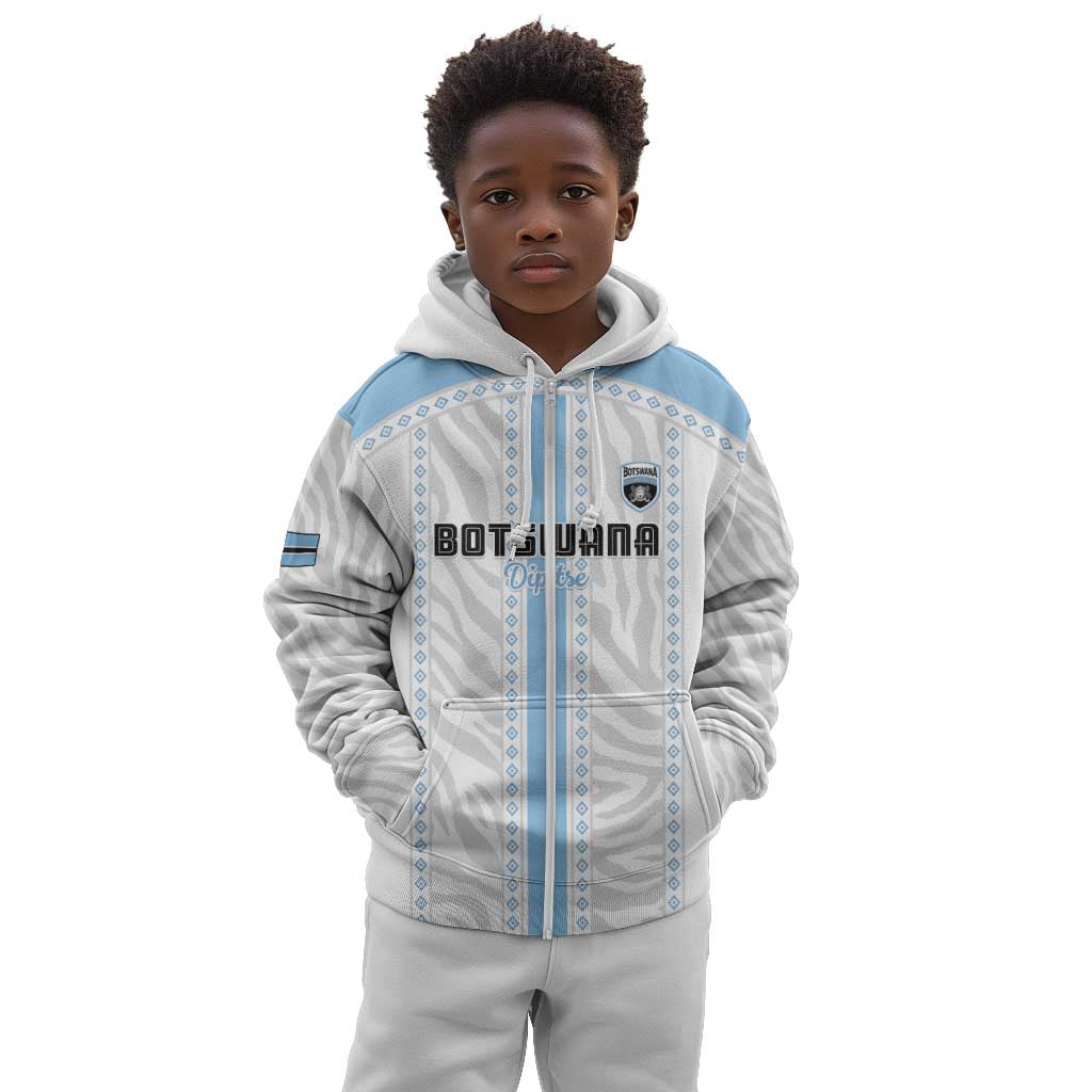 Custom Botswana Football Kid Hoodie Botswana Rising Again - Blue - African Pride